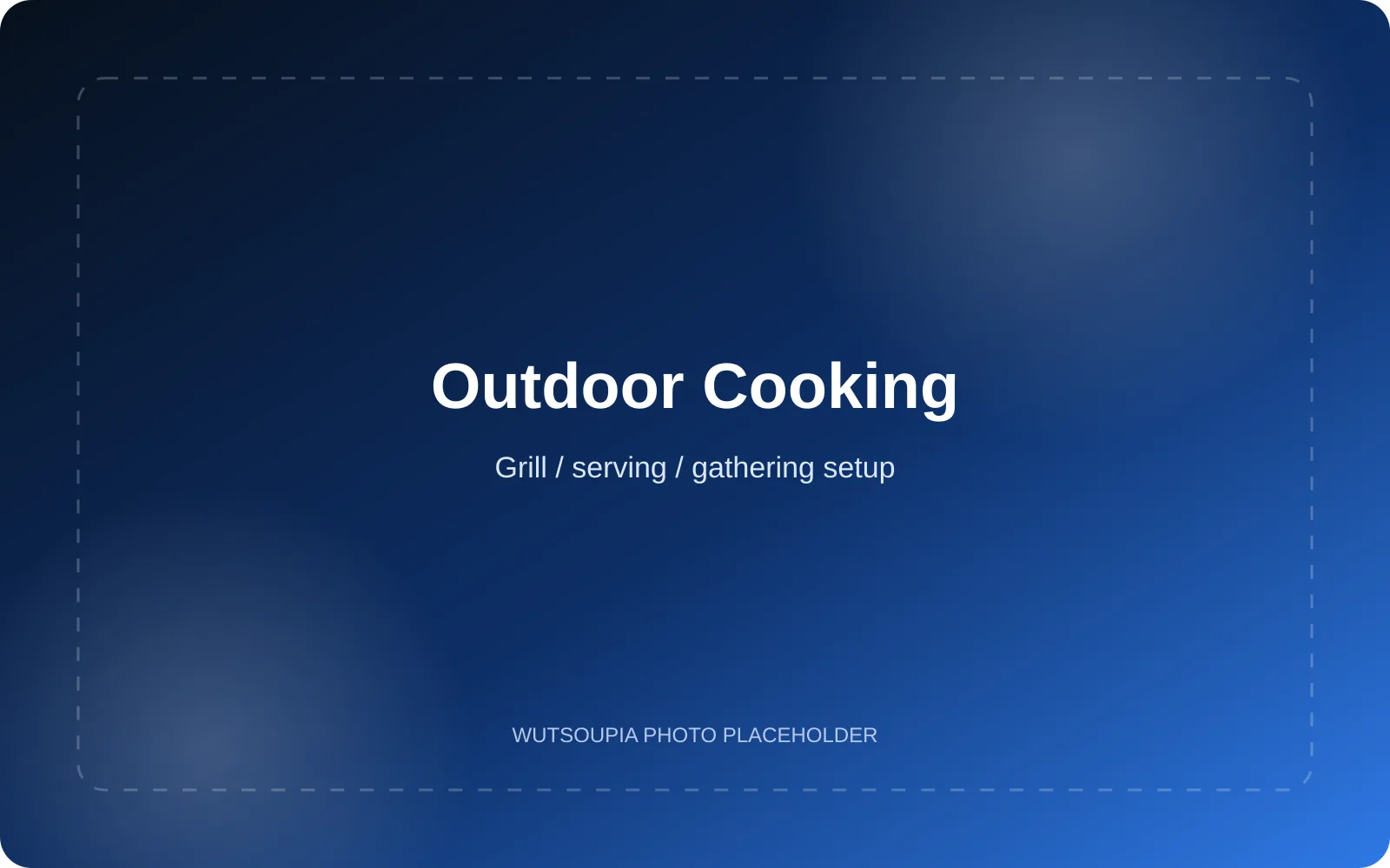 Outdoor cooking / serving