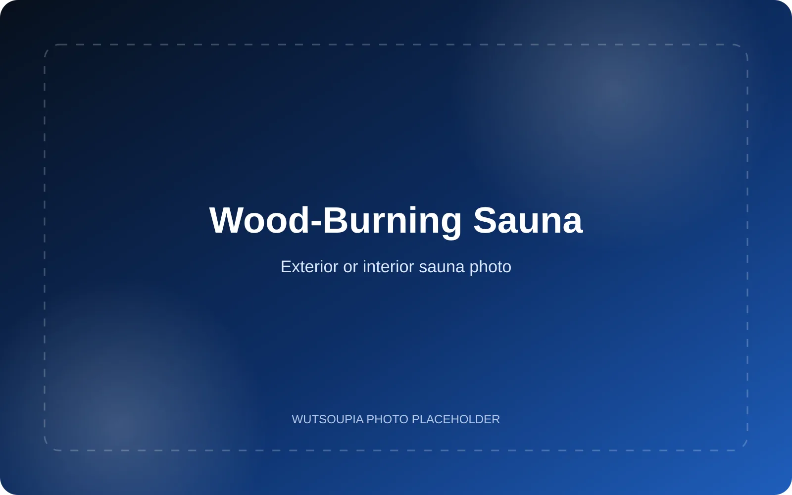 Wood-burning sauna