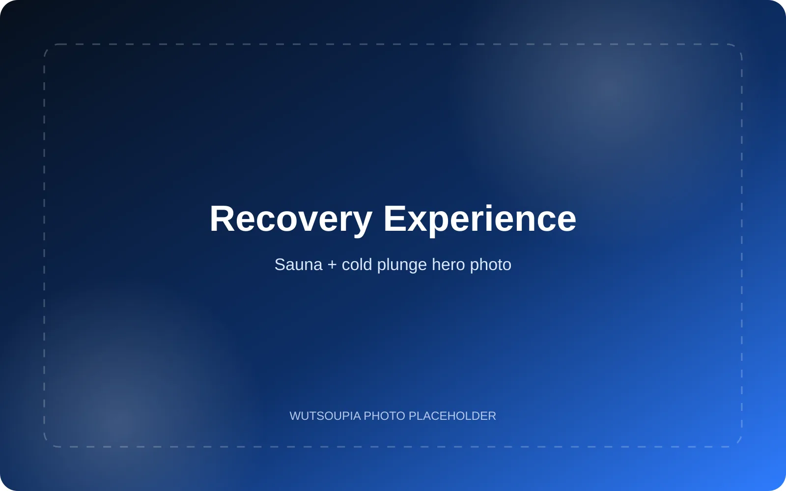 Health + Recovery placeholder hero image